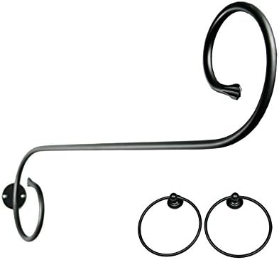 Ciel De Lit Tringle A Rideau Fer Forge Droit Spirale Noir Mat Amazon Fr Cuisine Maison