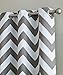 HLC.ME Chevron Print Thermal Insulated Energy Efficient Room Darkening Blackout Window Curtain Grommet Top Panels for Bedroom & Nursery - Set of 2-52
