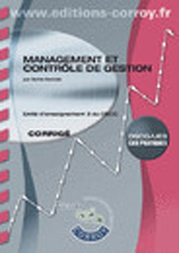 Management et contrôle de gestion