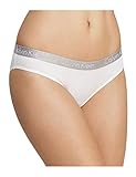 Calvin Klein Women's 3 Pack Radiant Bikini Panty, Grey/White/Black, Large