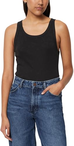 Marc OߴPolo Denim femmes débardeur avec élasthanne côtelé, Noir (Black), M