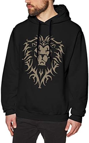Alliance Wow Logo Mens Long Sleeve Sweatshirts Mans Hoodies Black