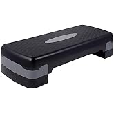 Height-Adjustable 4"-6" Aerobics Step Platform Fitness Equipment Workout Stepper Trainer For Indoor Exercise