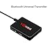 VR-robot® Bluetooth Universal Transmitter,Stereo Music Transmission, Easy Pairing with Bluetooth Receiver,Audio Dongle WBT01F- 3.5mm Audio Devices,TV Ears-Black