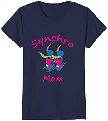 Womens Synchro Mom Synchronized Swimming T-Shirt Large Navy