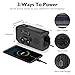 Portable Emergency Radio, Hand Crank Radio with AM/FM,Loud Build-in Speaker,Earphone Jack,Powered by USB Cord for Gift,Home