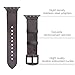Oitom Leather Silicone Sports Band Compatible with Apple Watch 42mm 44mm, Hybrid Sweatproof Replacement Straps Compatible with iWatch Series 4 3 2 1 Men (S/M/L Coffee Brown)