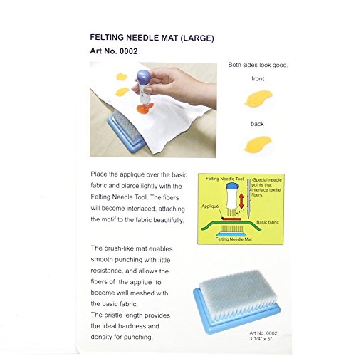 SUNREEK Felting Needle Tool with Seven Needle & Felting Needle Mat Brush Embroidery Stitching Punch Craft Tool Large