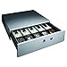 STEELMASTER Alarm Alert Steel Cash Drawer w/Key & Push-Button Release Lock, Black (225106001)