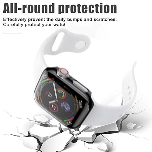 Ultra Thin Cases Cover,Saying For Apple Watch 4 44mm Cases Protective Bumper Perfectly Replace organizer (Black)