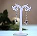 Purple Gemstone Gold Plate 925 Sterling Silver Drop Earrings for women (purple)