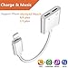 ebasy Lighting Adapter Compatible Phone X / 7 /8 / 7 Plus, 2-in-1 Lighting Splitter Adapter Dual Headphone Audio and Charge Adapter.(Compatible iOS 11, iOS 12 Later)-[White]
