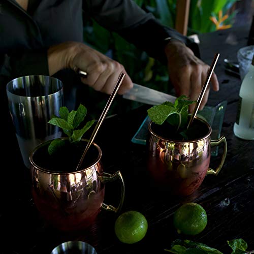 beyond Moscow Mule Becher Set Kupferbecher - Becher aus Kupfer mit Strohalmen & Geschenkbox I Moskau Mule Kupfertasse… – Bild 4