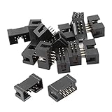 15Pcs 2x4 Pins 2.54mm Pitch Straight Connector Pin IDC Box Headers