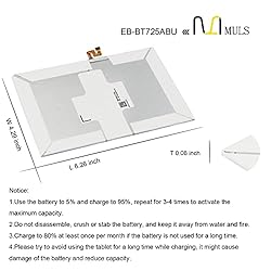 MULS EB-BT725ABU Replacement Battery Compatible