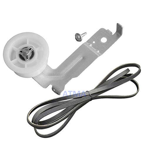 ATMA DC93-00634A Dryer Idler Pulley and 6602-001655 Dryer Drum Belt Assembly Replacement Kit for Samsung Dryer Replaces DC96-00882C AP6038887 PS4133825 AP4373659 LB1655 5PH2337 AP4213616 PS4216837