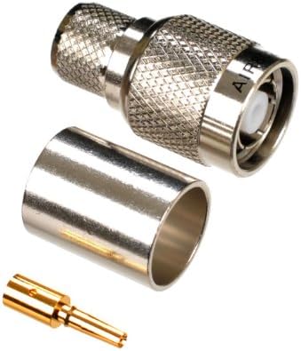 AIR802 Reverse Polarity (RP) TNC Plug Crimp Connector for Cable Types: RG8, CA400, Times Microwave's LMR400, Belden 9913, Belden7810