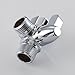 KES Shower Arm 3-Way Diverter Brass for Handheld Shower and Shower Head T-Valve G 1/2 Polished Chrome, PV11
