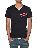 TheLees Mens Casual Slim Fit V-neck Short Sleeve Plain Tshirts