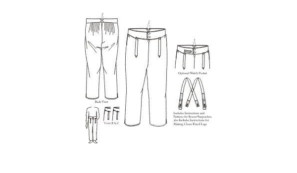 1790-1810 Trousers Pattern (Sizes 