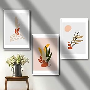 3 Piece Framed Canvas Wall Art for Living Room, Bedroom Abstract Style Canvas Prints for Modern Home Decoration Ready to Hang - 16"x24"x3 Panels