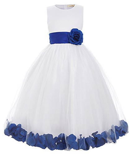 TrendyFashion Girls'Flower Dresses Wedding Gown Bridesmaid Tulle Swing Dresses (3-4yrs) CL8936-2