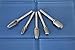 TEMO 5 pc Set Double Cut Carbide Rotary Burr File Tool, 1/2 Inch (12.7 mm) and 3/8 Inch (9.5 mm) Heads, 1/4 Inch (6.35 mm) Diameter 2 Inch (50.8 mm) Long Shank