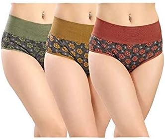AJ FASHIONS Women's Cotton Hipster - Pack of 3