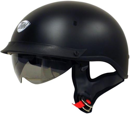 THH Helmets T-72 Motorcycle Helmet (Flat Black, Large)