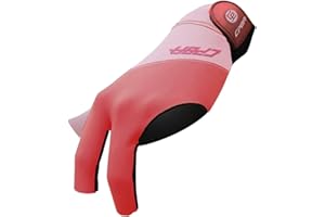 YEUEK CPBA Billiards Glove 3 Finger Pool Glove for Left Hand, Durable Double Stitched, Snooker Cue Sport Glove Popular Sizes for Men & Women
