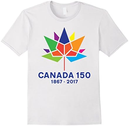 Mens Canada 150 Anniversary 2017 Proud Tee Shirt gift Small White
