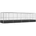 vidaXL Aviary with Extension 327.6"x81.5"x83.5" Galvanized Steel - Spacious Bird Cage/Small Animal Enclosure, Silver/Anthracite