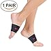 Arch Compression Sleeve - Plantar Fasciitis Support Bandage - Elastic Copper Band for Flat Feet High Fallen Arches Midfoot Pain - Foot Brace Supporter Wrap Men Women (Red Logo, Small)
