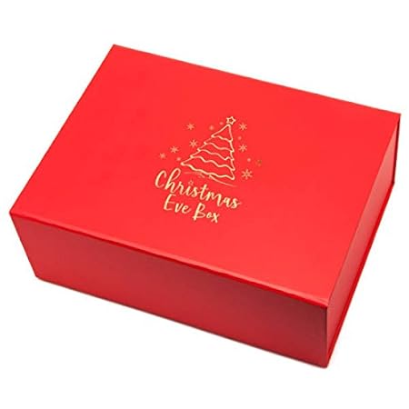 Magnetic gift box medium rollover magnify enlarge packaging Luxurious Christmas Eve Rigid Magnetic Gift Box (Red, A4 - 310 X 215 X 100 mm): Amazon.co.uk