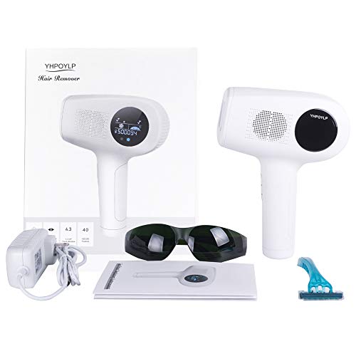 YHPOYLP Facial & Body Permanent Laser Hair Removal for Women and Men - IPL Hair Remover Cold Compress 500,000 Flashes Home Use Hair Removal System