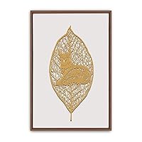 Framed Canvas Wall Art Leaf Canvas Prints Home Artwork Decoration for Living Room,Bedroom - 16x24 inches