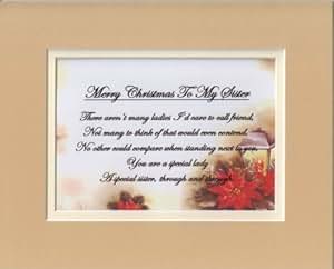 Christmas merry dad wishes miss Amazon.com: Merry Christmas to My Sister - Poetry Gift: Home & Kitchen