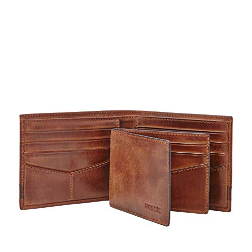 Fossil Men's Quinn Leather Bifold Wallet, Brown Pricepulse