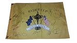 2010 Team Europe Autographed Celtic Manor Ryder Cup Flag Rory McIlroy