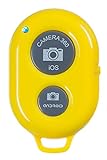 Bluetooth Wireless Remote Control Camera Shutter Release Self Timer for IOS Android Smartphone Tablet Iphone 5 5s 5c 4s 4, Ipad 5 4 3 Ipad Air Mini, Sony Xperia, HTC New One and X, Samsung Galaxy S3 S4 S5 Note 1 2 3 Galaxay Tab 2 Note8 10.1, Google Nexus 4 5 7 & all Bluetooth Compatible Products (Yellow)