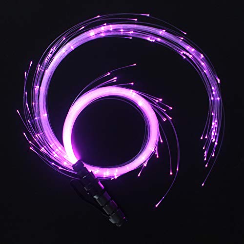 CHINLY LED Fiber Optic Whip Dance Whip Super Bright Light 40 Color Effect Mode 360° Swivel for Dancing, Parties, Light Shows, EDM Music Festivals