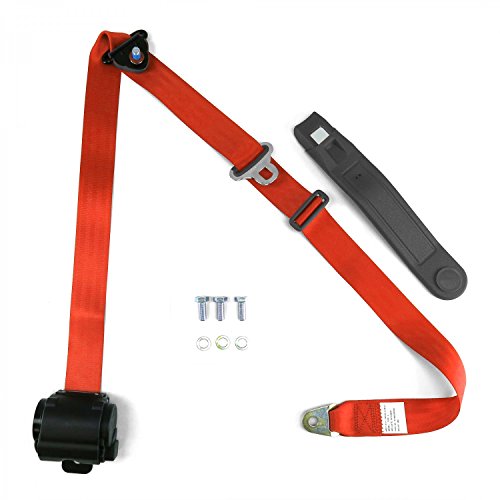 safeTboy STBSB3RSOR 3pt Orange Retractable Seat Belt Standard Buckle - Each dune buggy line out
