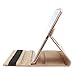 ELEOPTION Auto Sleep/Wake Function PU Leather 360 Degree Rotating Smart Carrying Case Cover for 9.7 inch iPad Air/iPad 5 (Rose Gold)