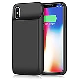 iPhone X Battery Case, 6000mAh Rechargeable Power Charging Case for iPhone X 10 (5.8 inch) Extended Battery Charger Case Juice Pack-Black