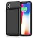 iPhone X Battery Case, 6000mAh Rechargeable Power Charging Case for iPhone X 10 (5.8 inch) Extended Battery Charger Case Juice Pack-Black
