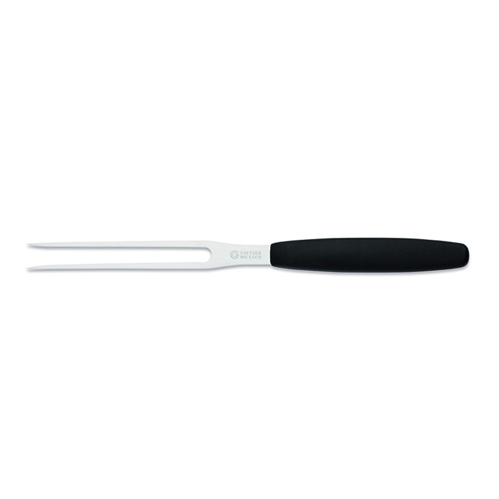 Giesser Since 1776 - Made in Germany - Sausage Fork, Basic Black, 13 cm Blade, Non-Slip Grip, Meat Fork, Dishwasher Safe, Stainless