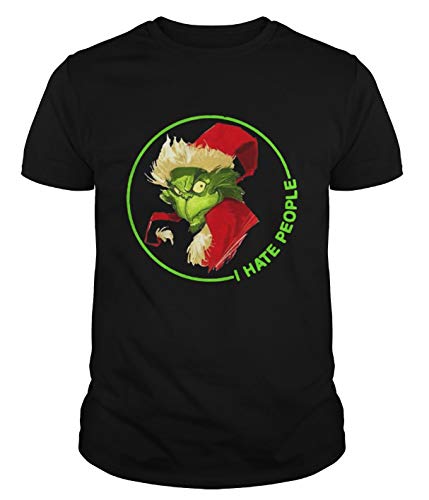 Amazon.com: Grinch I Hate People Christmas T-Shirt Christmas Hoodie Sweatshirt Long Sleeve: Handmade