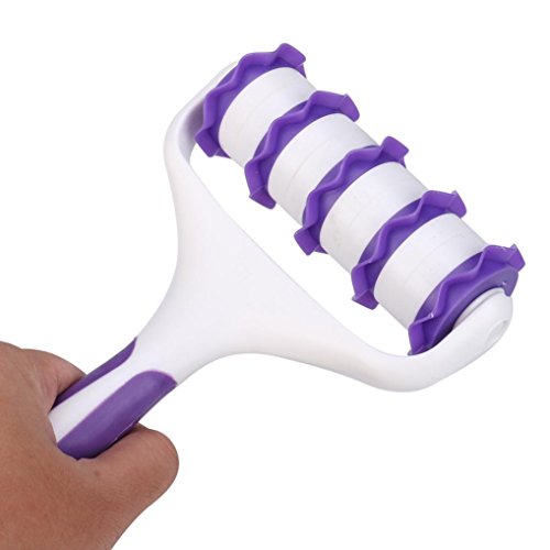 New Design!!Pop Sales!!Molyveva Fondant Strip Ribbon Cutter Sugarcraft Tool Cake Rolling Pin Embosser Roller Set