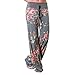 Wide Leg Pants, Kimloog Women Floral Print High Waist Loose Casual Drawstring Trousers (L, Dark Gray)