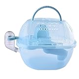 Hamster Carrier Chinchillas Tour Transport Box Mini Carrier for Little Pets Small Animal Travel Cage by Awtang Blue